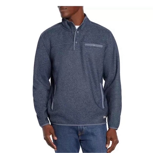 Eddie Bauer Other - Eddie Bauer Men's Heather Navy Half-Zip Sweater
